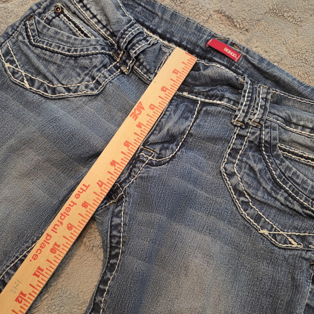 Bongo Jeans Womens 11W Embroidered Flap Pockets Y2K Retro Cute Flashback - Picture 5 of 10